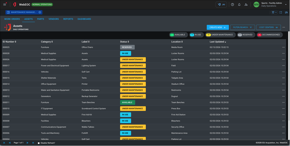 Maintenance Management - Dark Mode Assets